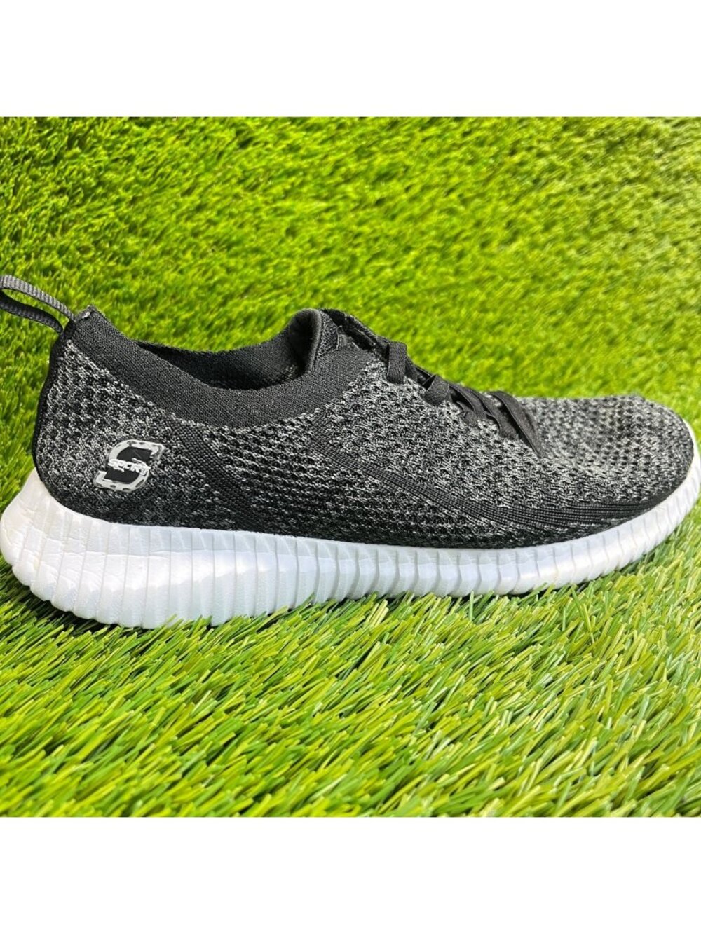 Skechers Elite Flex Hartnell Womens Size 8 Black Athletic Running Shoes Sneakers